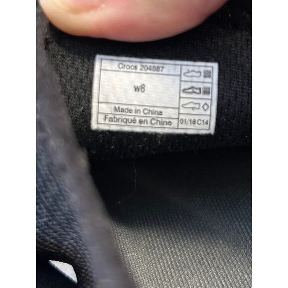 CROCS Women’s Black Swiftwater Cross-Strap Static Slip-Ons / Size: W8 - Picture 10 of 10